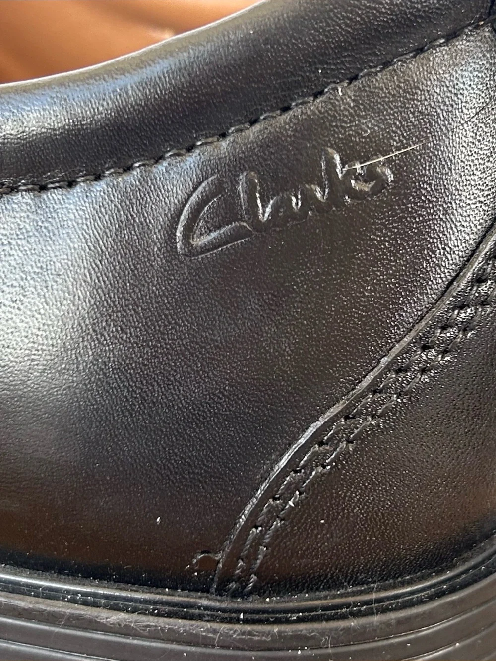 Clarks‎ Men’s Whiddon Step Loafer Leather Slip On Double Gore Black Size 8W